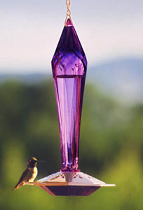 PBBSFGHFA Faceted Amethyst Hummingbird Feeder
