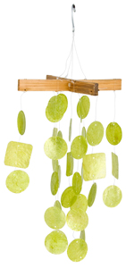 Lime Green Capiz Mini Wind Chime