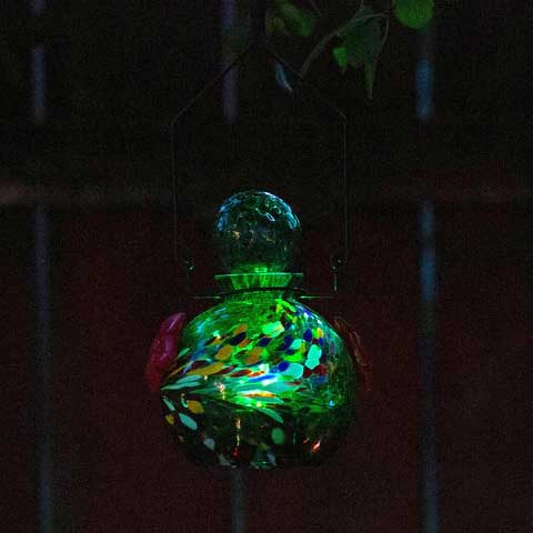 Green LunaLite Globe Hummingbird Feeder