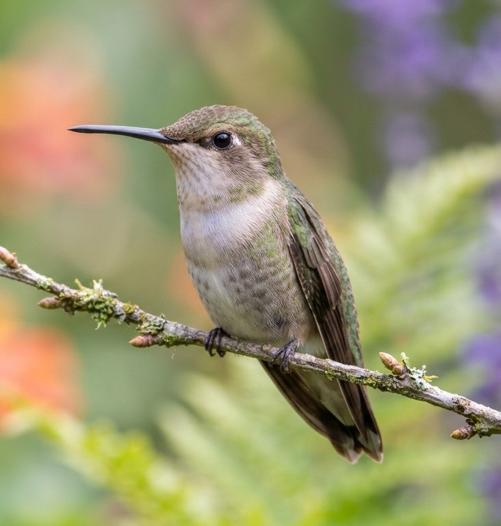 Female Black-chinned Hummingbird