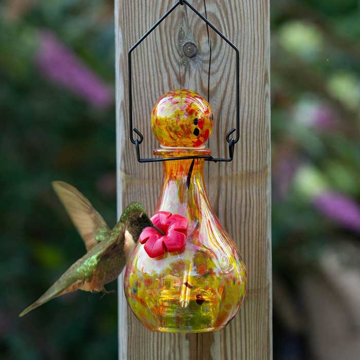 Mercury LunaLite Vase Hummingbird Feeder