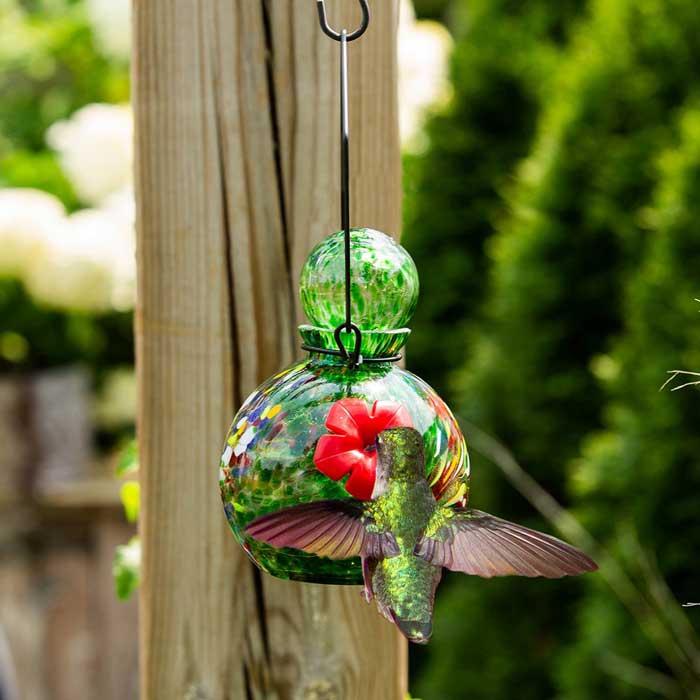 Green LunaLite Globe Hummingbird Feeder