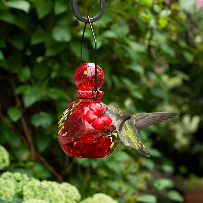 Red LunaLite Globe Hummingbird Feeder