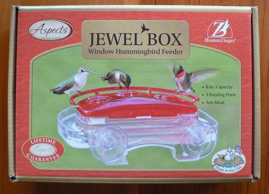Aspects 407 Jewel Box Window Hummingbird Feeder Free Shipping 8-Ounce New 