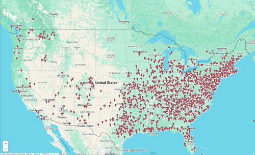 Hummingbird Migration Map 2025