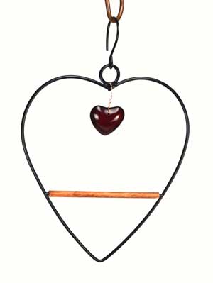 Black Tweet Heart Hummingbird Swing