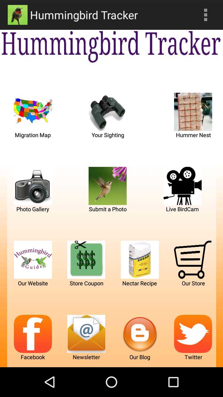 The Hummingbird Migration Mobile App. Hummingbird Tracker