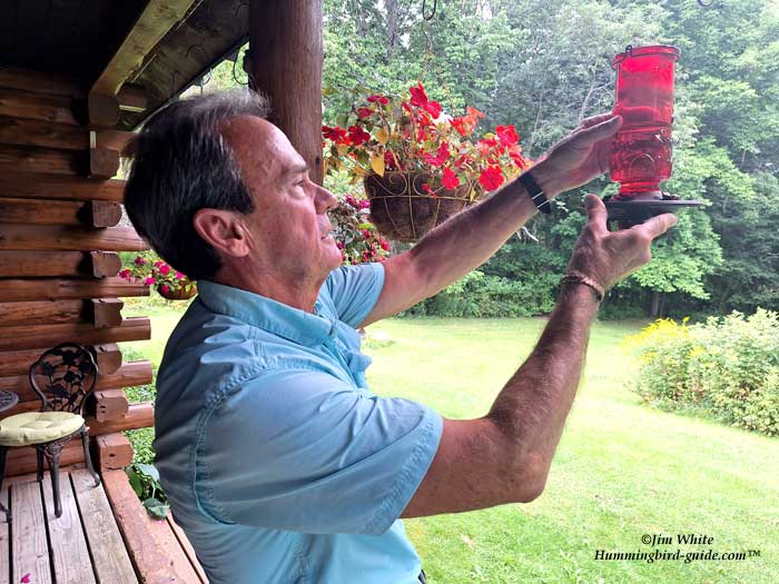 Taking Down A Hummingbird Feeder