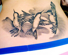 Hummingbird Back Tattoo