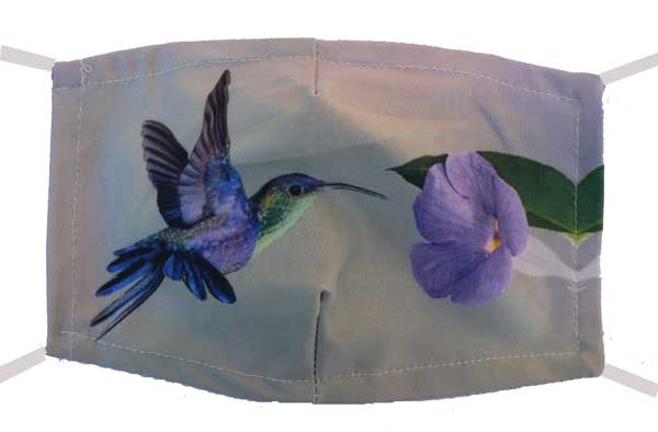 Hummingbird and Flower Mask
