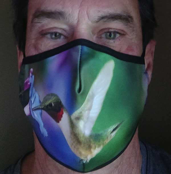 Ruby-throated Hummingbird Face Mask 1