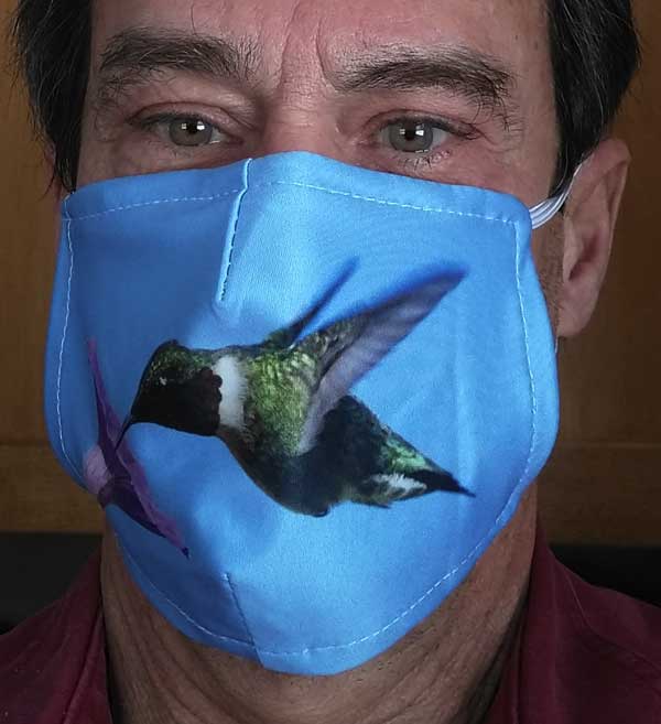 Ruby-throated Hummingbird Face Mask 1