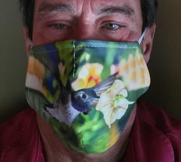 Ruby-throated Hummingbird Face Mask 1