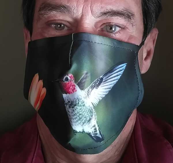 Ruby-throated Hummingbird Face Mask 1