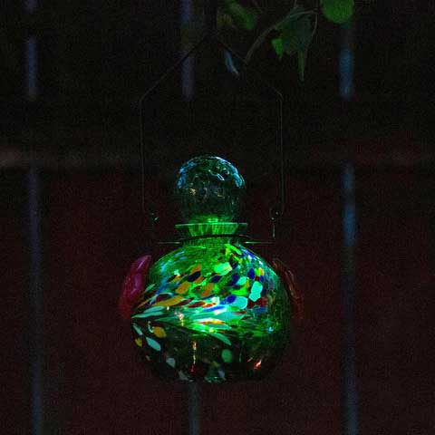 Green LunaLite Globe Hummingbird Feeder