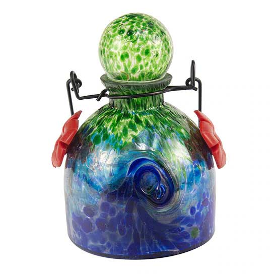 Green/Blue LunaLite Bell Hummingbird Feeder