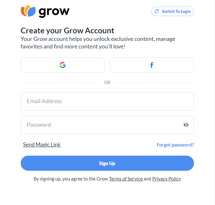 Grow-Signup Form