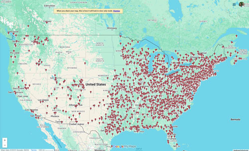 Hummingbird Migration Map 2025