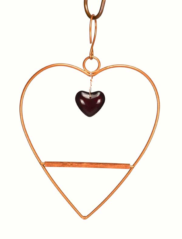 Copper Finish Tweet Heart Hummingbird Swing