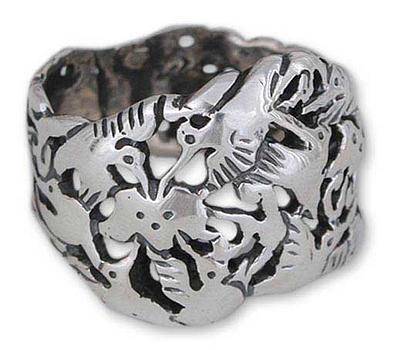 Hummingbird Mystique Hand Made Taxco Fine Silver Bird Ring